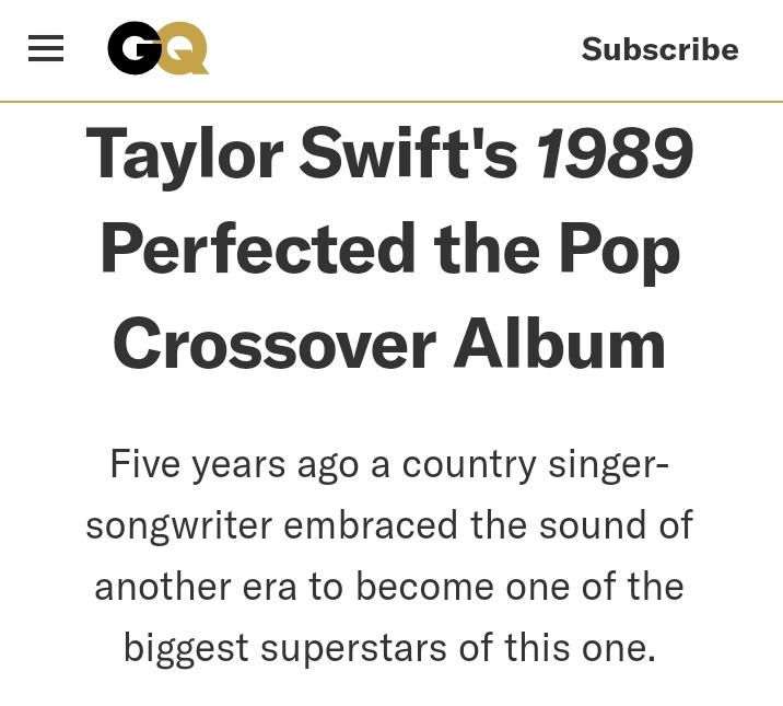 𝙄𝙢𝙥𝙖𝙘𝙩:- 1989 is credited for boosting trad. album sales in the era of streaming. - 1989 is noted to have popularized crossovers from other genres to pop, without having to adapt to urban sounds. - Often cited as an example for a commercially successful crossover.
