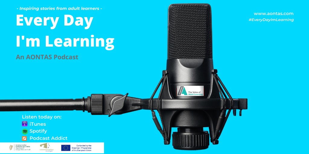 aontas's tweet photo. Want to learn more about what #AdultEducation can do for you?
Check out AONTAS' podcast #EveryDayImLearning: https://t.co/tQZUI6gEvj
Listen to personal heartfelt stories from real people.
#CommunityEducation #LifelongLearning https://t.co/FMM3H9fGWV