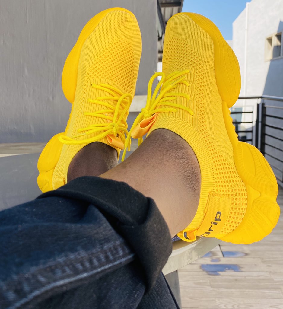 drip yellow sneaker