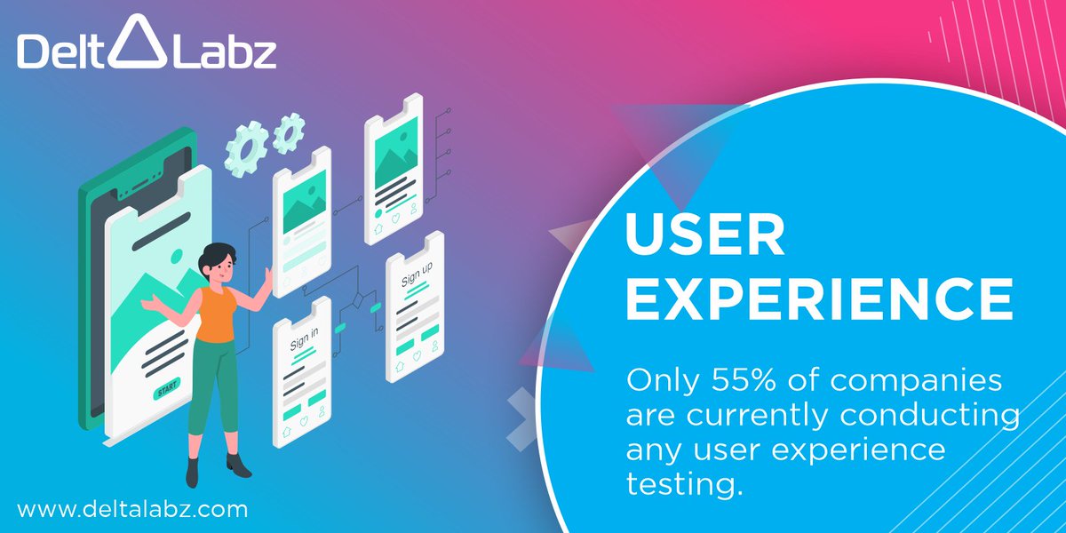 Gizbuzz's tweet image. Considering the significant benefits of UX testing, one would expect this figure to be much higher. Implementing testing can be a great way to push you ahead of the competition while using minimal resources.

#Deltalabz #UserExperience #UserExperienceTest #Stats2020