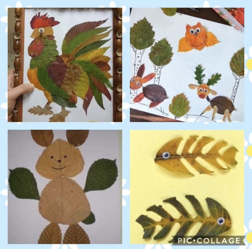 MrsLatham93's tweet photo. Love these 😍⬇️⬇️
There may not be that many leaves lying around on the floor anymore but if you do see any during your daily walk, collect them and make wonderful pictures.
You could also paint and print leaves too to make stunning artwork. 🍁
@saintoswalds #funwithnature https://t.co/R0jsdI9Vd6