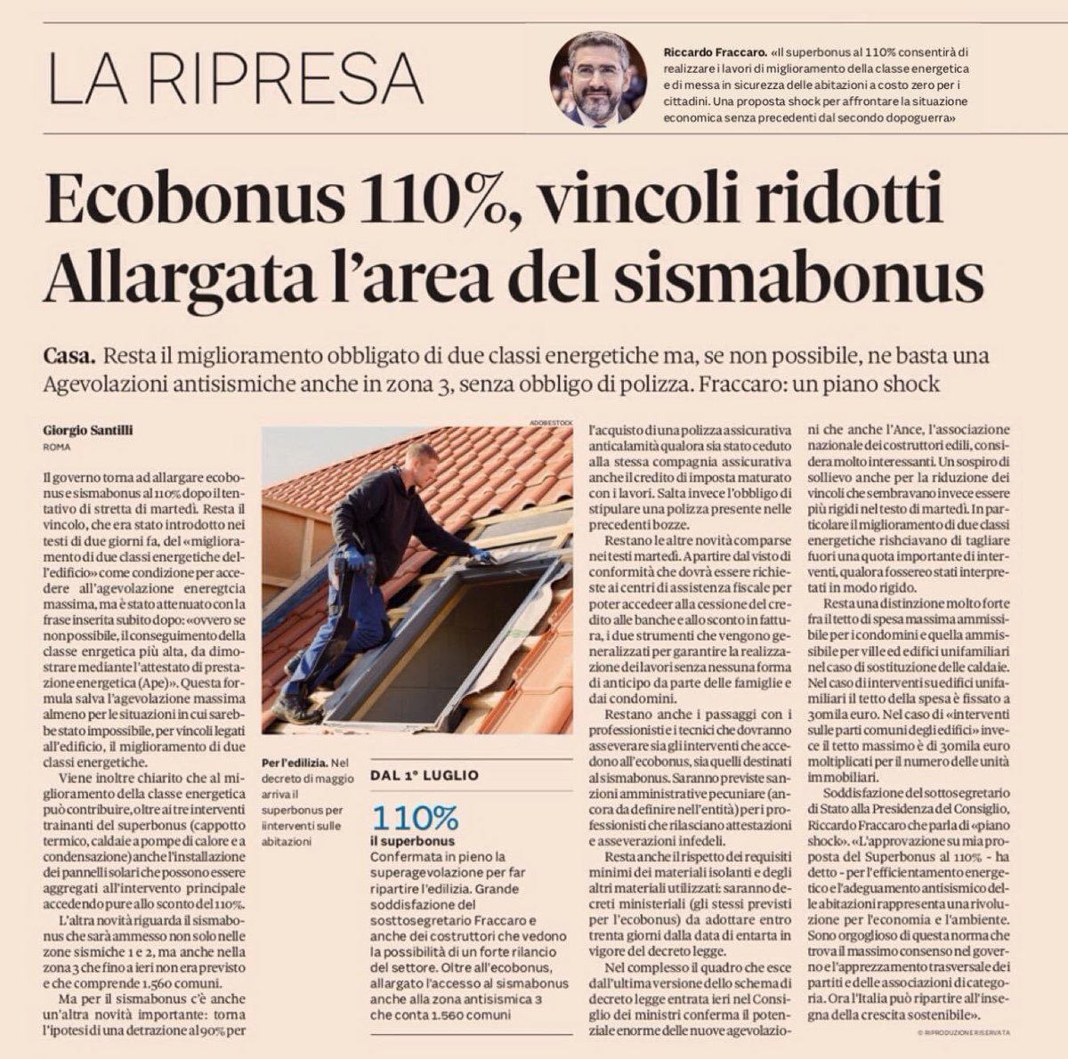 GiuseppeDia's tweet photo. Questo mi sembra un boost importante per tantissimi settori della nostra economia. Praticamente ristrutturazione a costo zero!
#ecobonus #coronavirus https://t.co/VehXyE9T3l
