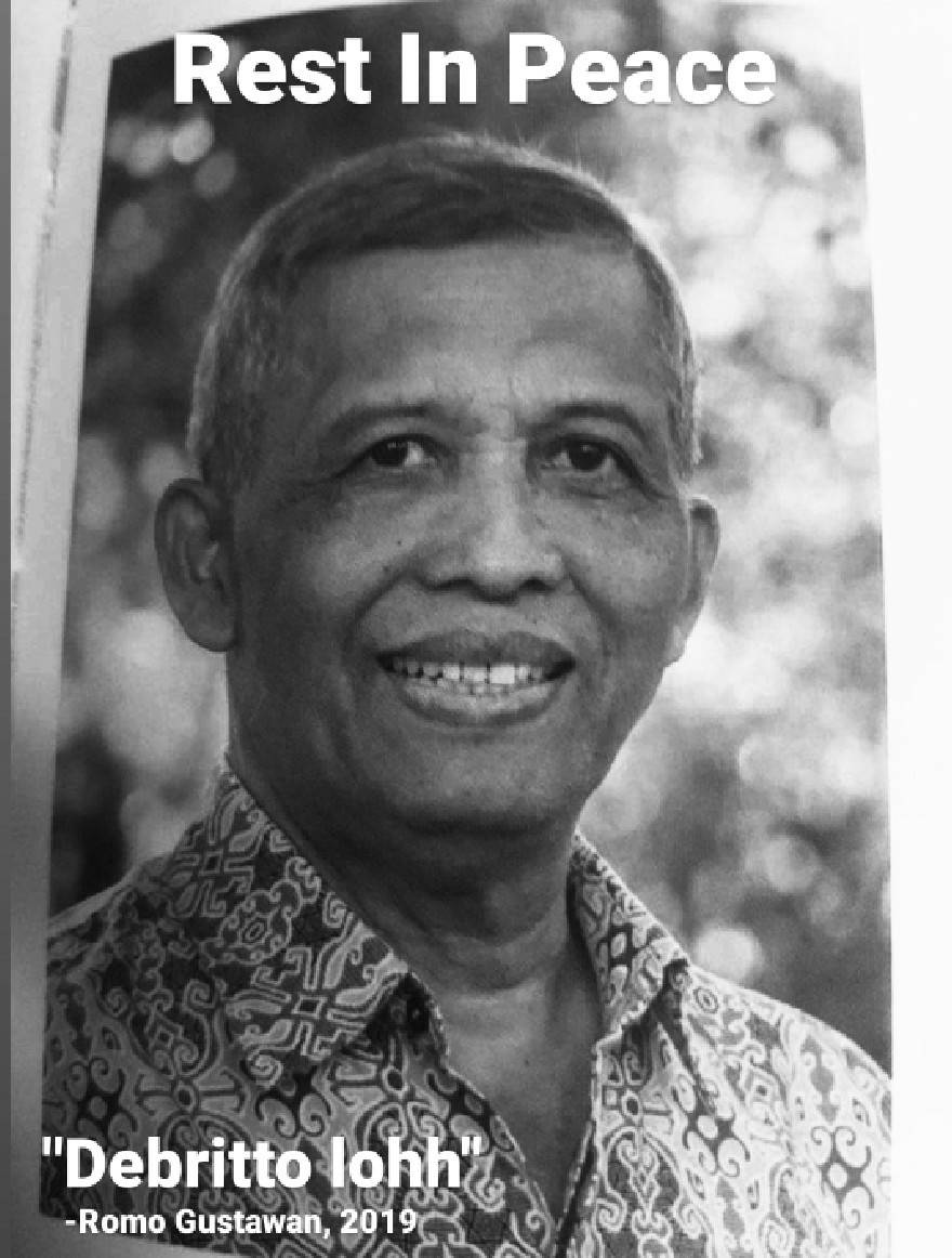 DebrittoGL's tweet photo. Slogan "Debritto Lho"mu akan selalu terkenang. Rest In Peace, Romo Gustawan. https://t.co/oKAkMI1bUc