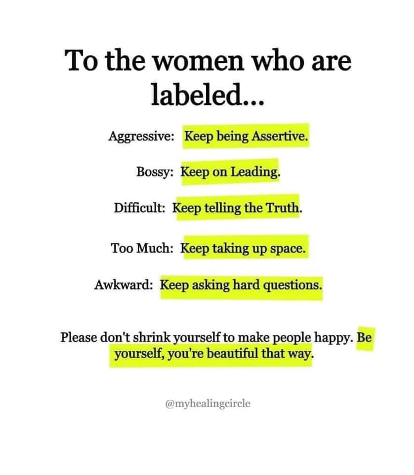 Going on 18 years of leading women in college soccer and raising 2 daughters... HELL YES  TO ALL THIS! #empower #leadfromthefrontwomen