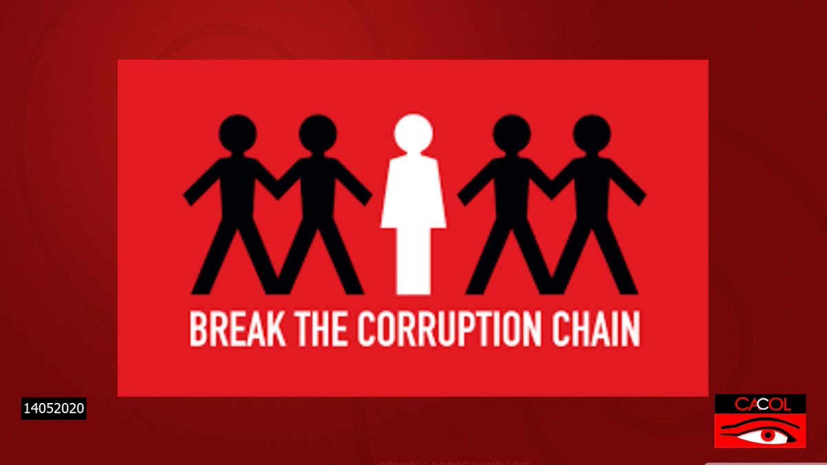 CACOLnigeria's tweet photo. The level of #RELOOTING of repatriated funds became so worrisome and a cause for regrets. 

#BreakTheCorruptionChain https://t.co/v4S3WOp2WI