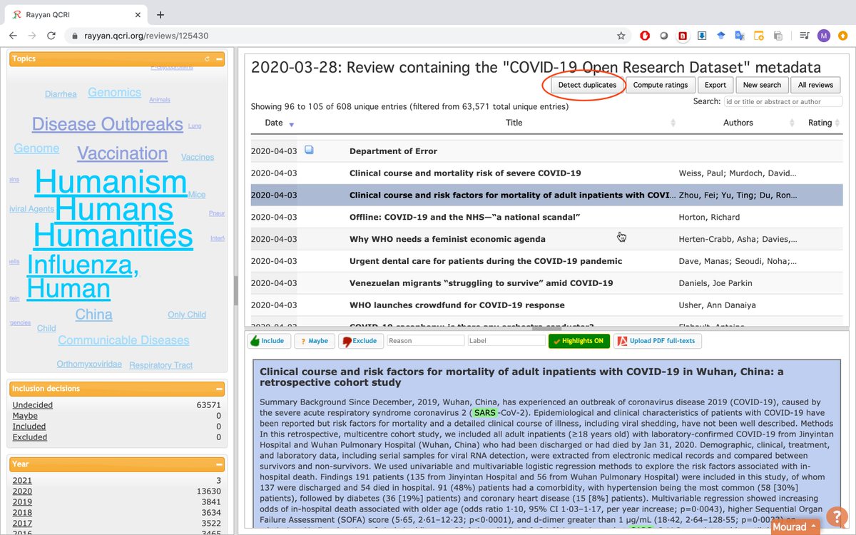 To give you more control over your review, we made duplicate detection on-demand so you can decide when to run it.