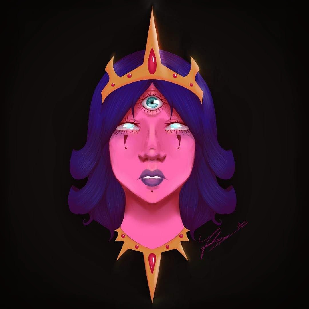Rose19986's tweet photo. I've been forgetting to post my art on here😅😅😅 I'm more active on instagram but I need to get used to twitter still. I'll post stuff here slowly so I don't spam. #DigitalArtist #monstergirl #thirdeye #krita #digitalpainting #pinkart https://t.co/f7Dc5Nh2jA
