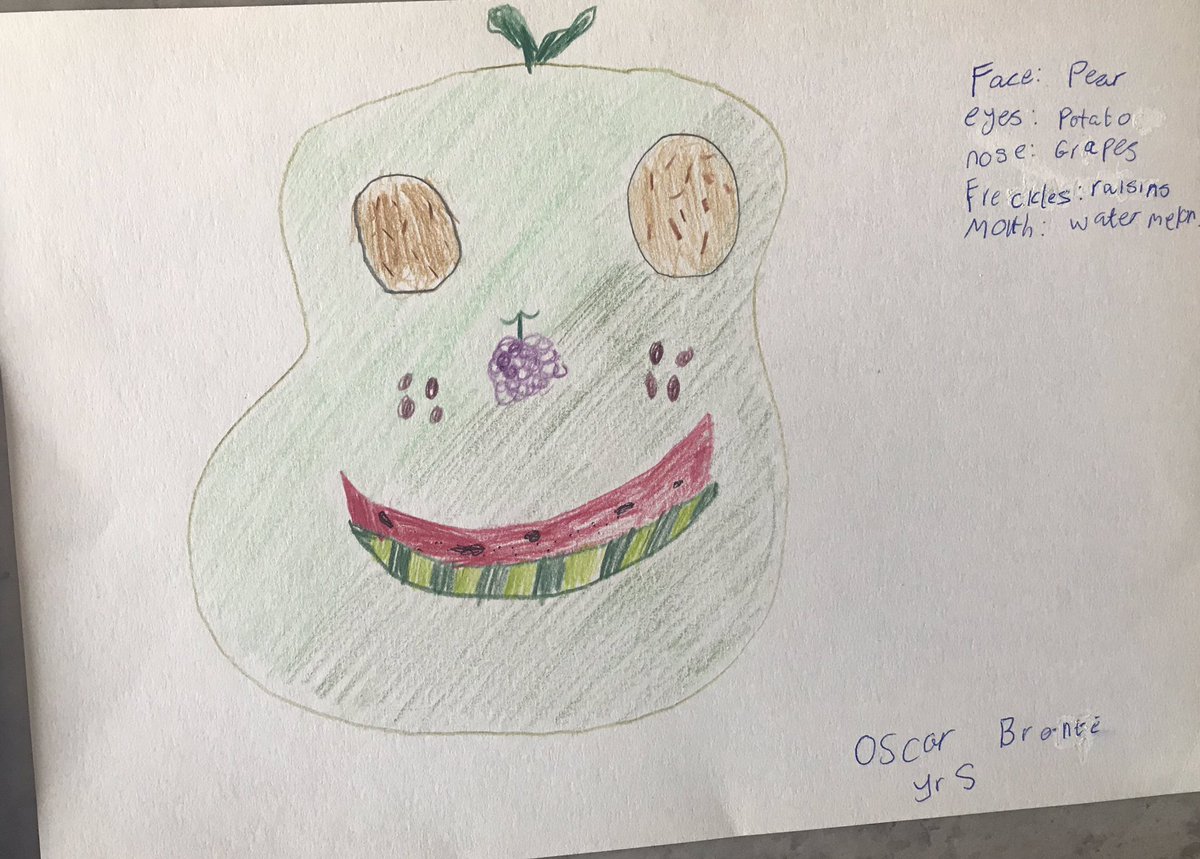 SShedly's tweet photo. Oscar & his mumβs food self portraits π #leodistancelearning #fruitfaces @cheamparkfarm https://t.co/TwoukVQVro