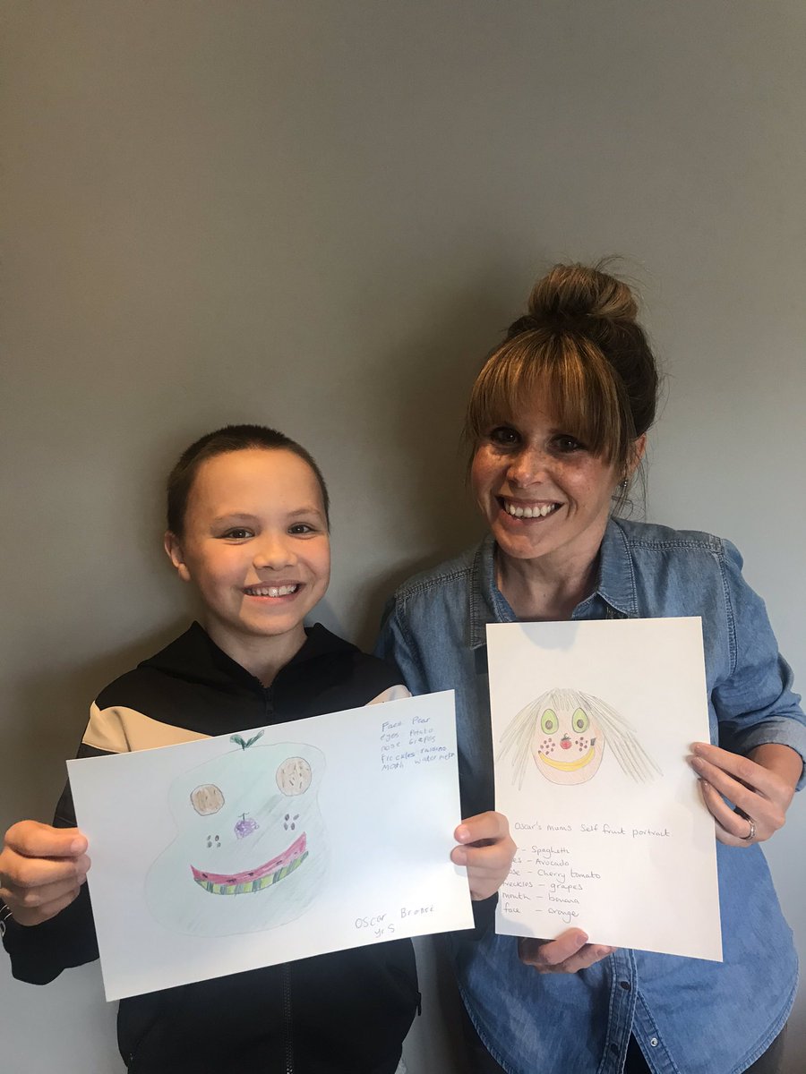 SShedly's tweet photo. Oscar & his mumβs food self portraits π #leodistancelearning #fruitfaces @cheamparkfarm https://t.co/TwoukVQVro