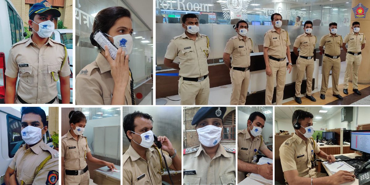 MumbaiPolice's tweet photo. Alert and on guard against the biggest evil #coronavirus 

We hope that you are with us in this #WarAgainstVirus too. 

Take care Mumbai

#TheSafetyCover
#MaskIsMust https://t.co/L2IbsoZUSi