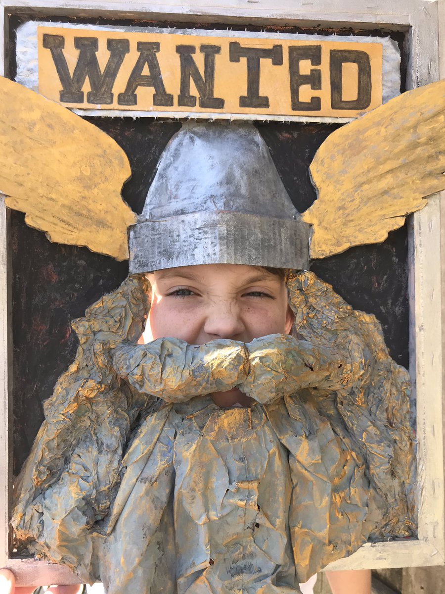 CDWorks's tweet photo. Albert’s 3D Thor Wanted Poster @BarkiSchool #misswalsh #vikinggods #thor #arrrghhh https://t.co/btlOtaomFm