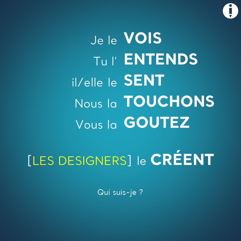 SoloMounaa's tweet photo. 📌Le design est multi-sensoriel.
🤔😏Un peu de réflexion !
#design #enigme
#WeThinkDesign #WeThinkDigital

Bon jeudi.
N'y le studio de brand design KREON 😉 https://t.co/o6HH0auQe6