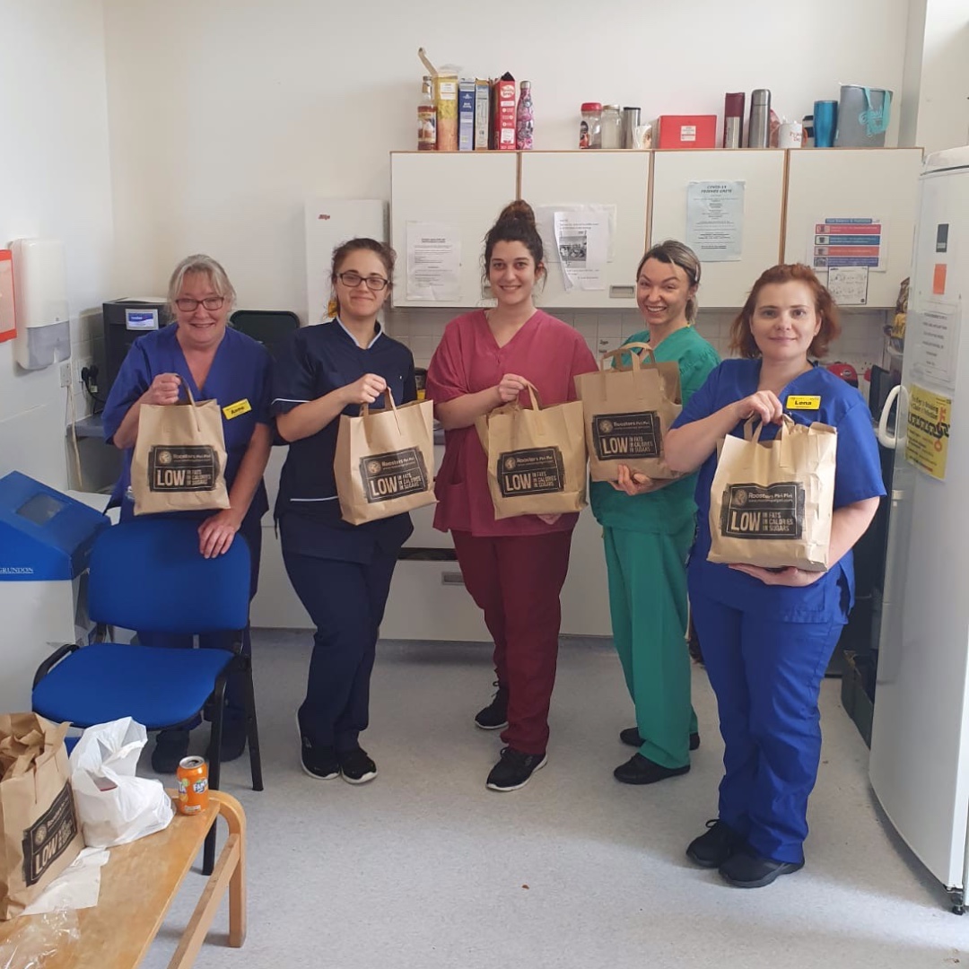 RoostersPP's tweet photo. #RoostersPiriPiri are committed to supporting NHS esteemed professionals as they combat the Covid-19 pandemic. We have your backs while you have ours!

#FeedTheNHS https://t.co/9Nvs48zX64