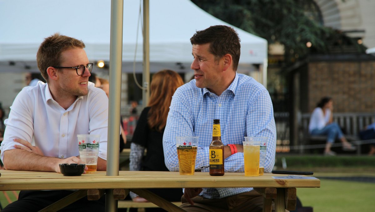 FestibowlLDN's tweet photo. "Revamping this most British of games for a more youthful audience has proved a massive hit at this eccentric - and frequently hilarious - Festival"  🍺

#festibowl#lawnbowls#londonevent#streetfood#entertainment#dj#outdooractivities#bowls#thecity https://t.co/x1wHhFndur