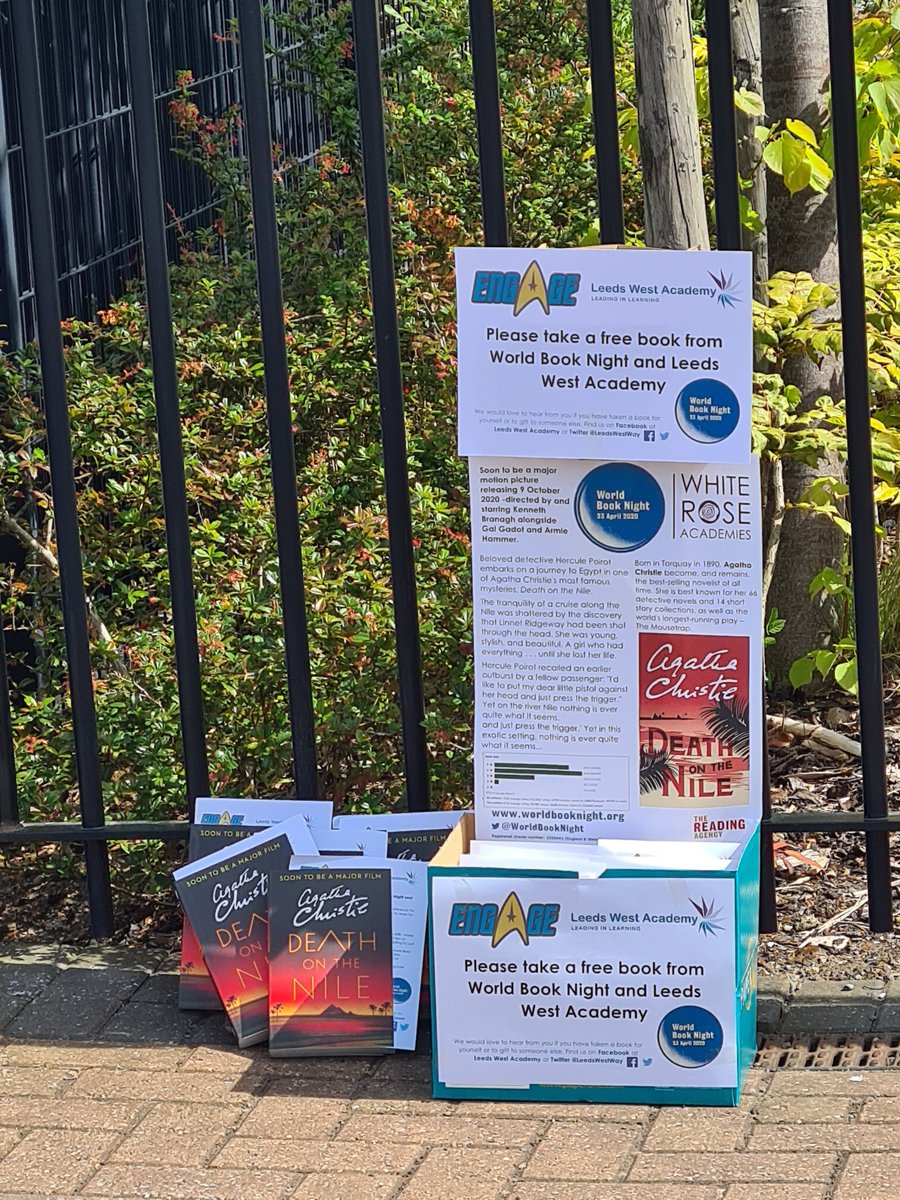 LeedsWestWay's tweet photo. Do you fancy reading a new book? We have 160 books to give away as we were not able to hold our World Book Night. If you are walking past Leeds West Academy, please feel free to take a copy. https://t.co/Q8XoEGuFxB