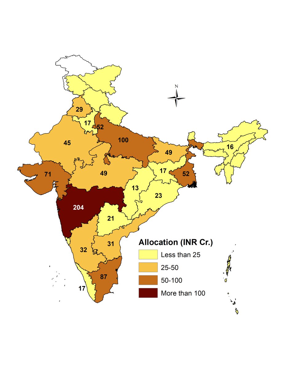 Why is  #migration volume not a factor for GoI's allocation of the 1000cr  #reliefpackage across states for supporting migrants who return home? The omission has resulted in anomalous situations that are worrisome and points to a serious data gap on  #migration. A thread