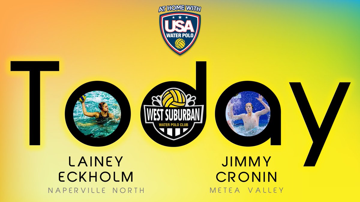 WestSubPolo's tweet photo. Join Greg Mescall TODAY as he interviews West Sub Seniors Lainey Eckholm &amp; Jimmy Cronin for the final installment of the #AtHomeUSAWP feature for Senior Week

@USAWP on Instagram Live TODAY @ 6P

@WestSubPolo @OdpMidwest @nnhsgirlswapo @MVHSBoysPolo @McKendree_Polo @GregMescall https://t.co/R430ZMWkXN