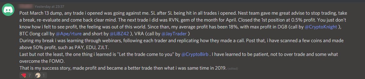 The  @TheBirbNest Team members are here for you to help you catch these moves in the market and advise you on managing your profits and risk.