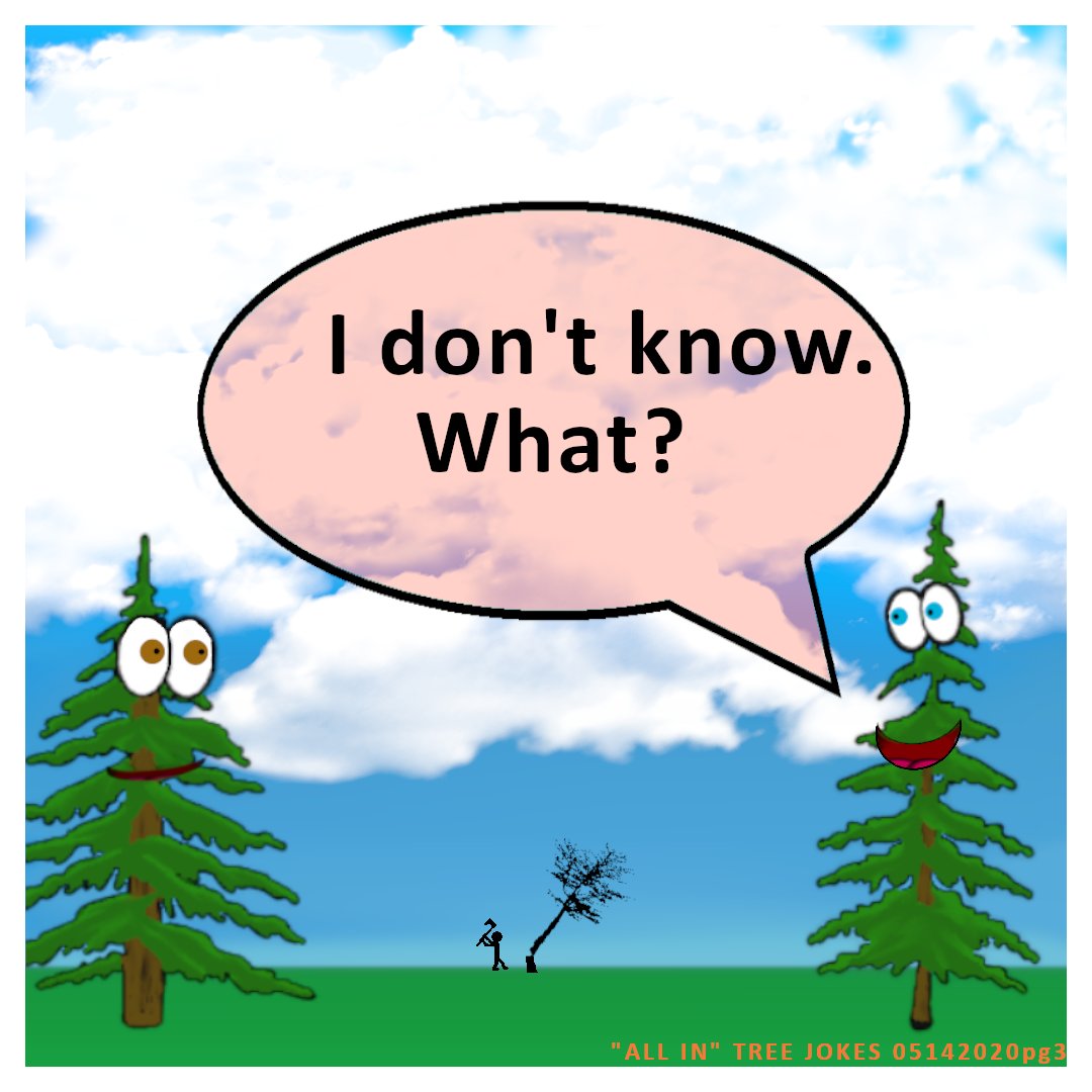 ALLINTREE's tweet image. HAPPY THURSDAY!   Here is your TREE JOKE for the week!.  I hope you enjoy.    Are you a Douglas or a Loblolly? #treejoke #laughmore #acornjokes
