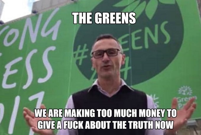 @chrispydog @WLimestall @unclepete_100 @Byoz01 @perrybwilliams @australian '...the faux green tribe is hermetically sealed from any facts that contradict their fantasy of wind and sun and unicorns on rainbows...'
The #Greens have nothing to do with protecting the #environment.
They are driven by ideologies, malthusianism/anti-humanism, vested interests.
