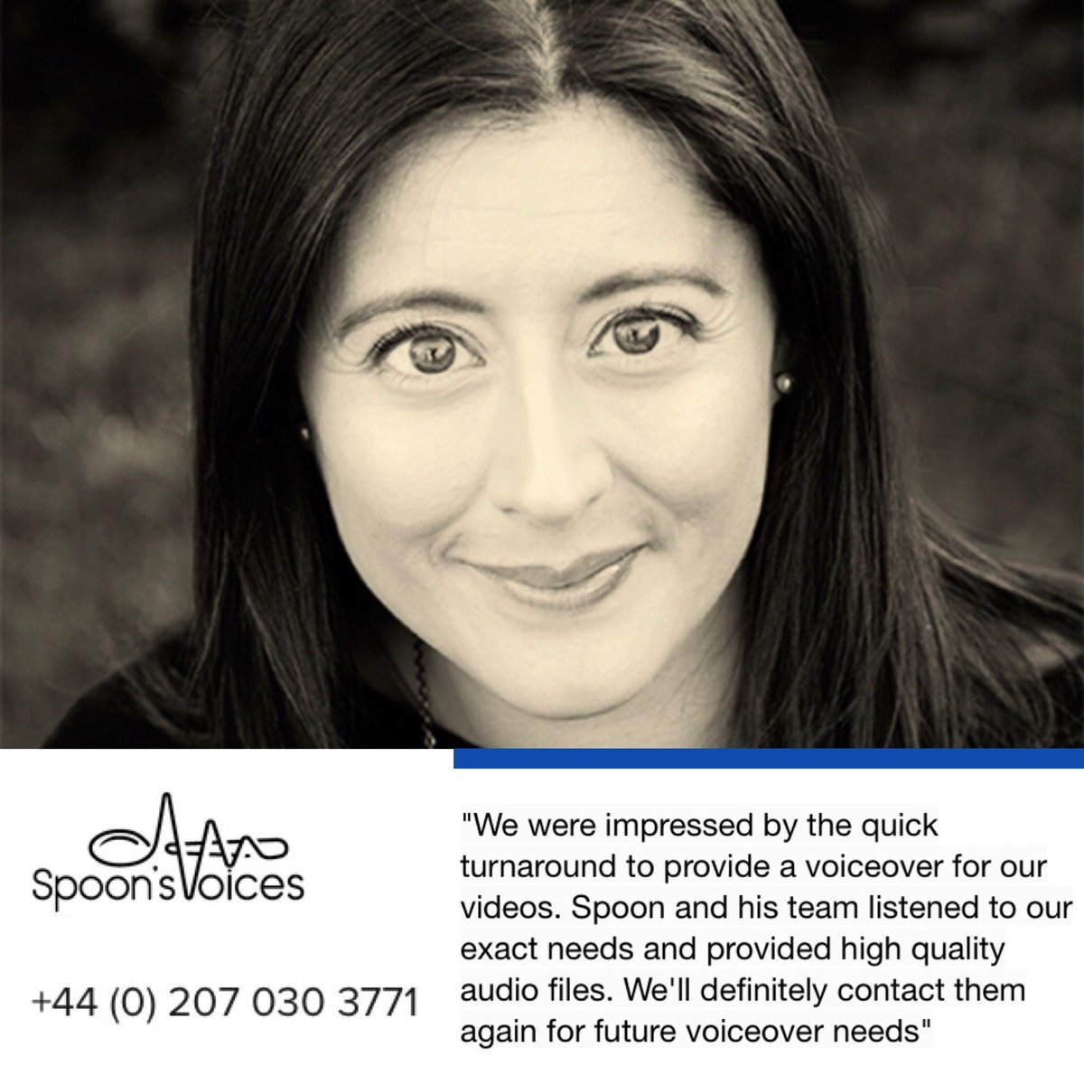 SpoonsVoices's tweet photo. We love getting great feedback from our client's. Well done @LAvoiceart get in touch to add a voice to your campaign now - https://t.co/Q9KKfXsgq9 https://t.co/caJhDYKHlL