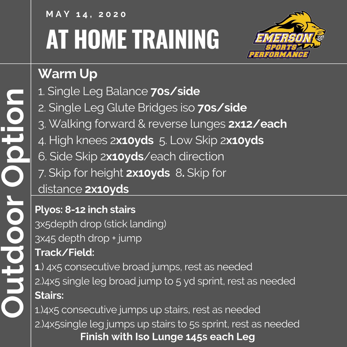 ECFitnessCenter's tweet photo. @EmersonCollege Community: Here is today’s workout options. If you have any questions please let us know. #inthistogether #emersontogether💜 https://t.co/Sc2zlmjuvU