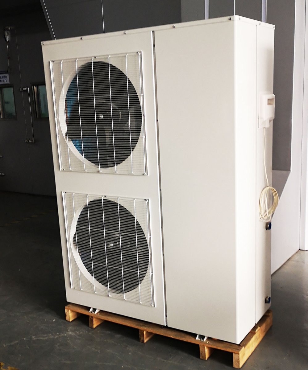 brady_peng's tweet photo. we bring comfort. Warm in the winter, cool in the summer...
New 40KW DC inverter heat pump for heating & cooling made by New Energy Group.
#heatpump #HVAC #heatingandcooling #DCinverter #HVAC #renewableenergy https://t.co/WKb322Vcti