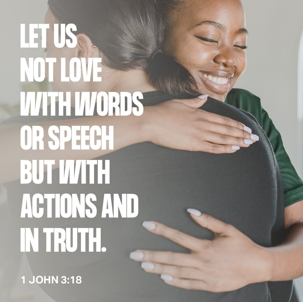 aboundingLOVEcc's tweet image. Dear children, let us not love with words or speech but with actions and in truth.
1 John 3:18 NIV
1john.bible/1-john-3-18

#AboundingLove #ALCC #LOVEIsHere