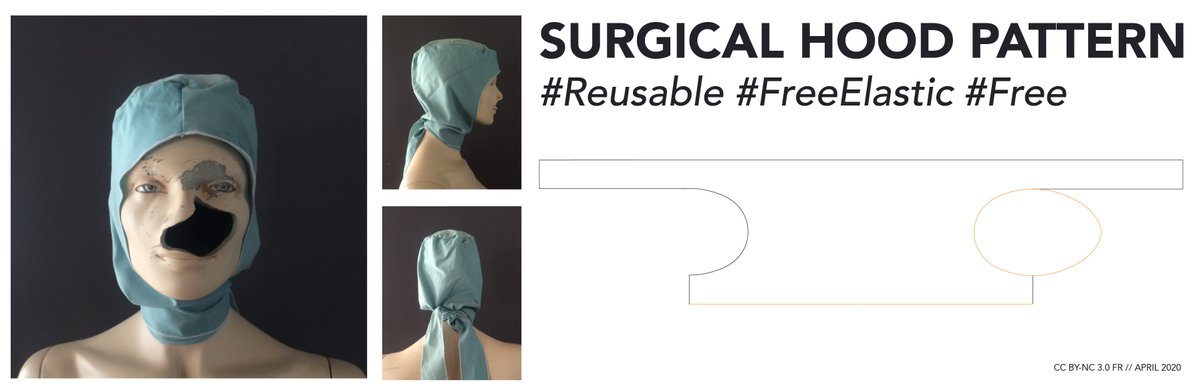 MarocSabrina's tweet photo. Tuto: cagoule chirurgie lavable
protection de la chevelure, des oreilles &amp; du cou. Patron en open-source réalisé ds le cadre de la pénurie de protection pr le personnel soignant qui lutte c/ le Covid19 
https://t.co/m11NEZiw0H
#Charlotte #Calot #fashiongirlsforhumanity https://t.co/jhktibIaS2
