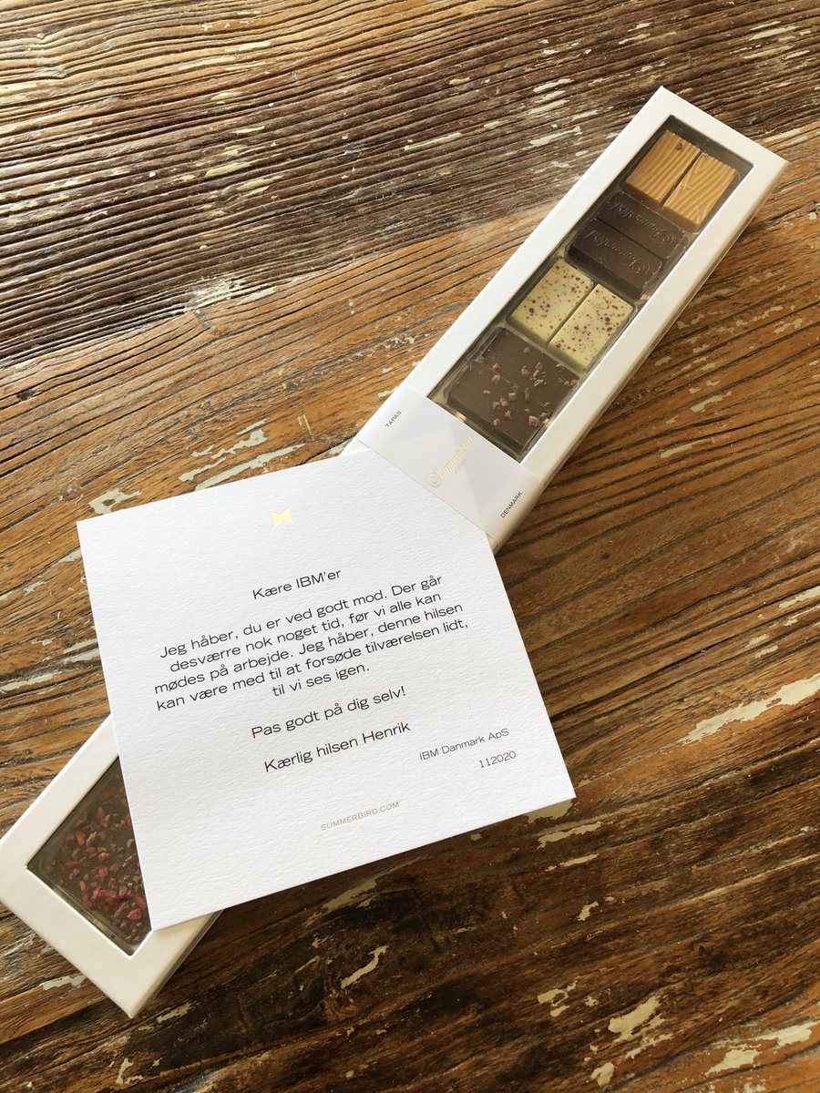 Nice touch ⁦<a href="/HBodskov/">Henrik Bodskov</a>⁩ who sent chocolates to all IBM employees. #betæksomchef ⁦@ibmdanmark⁩ a great company to work for.