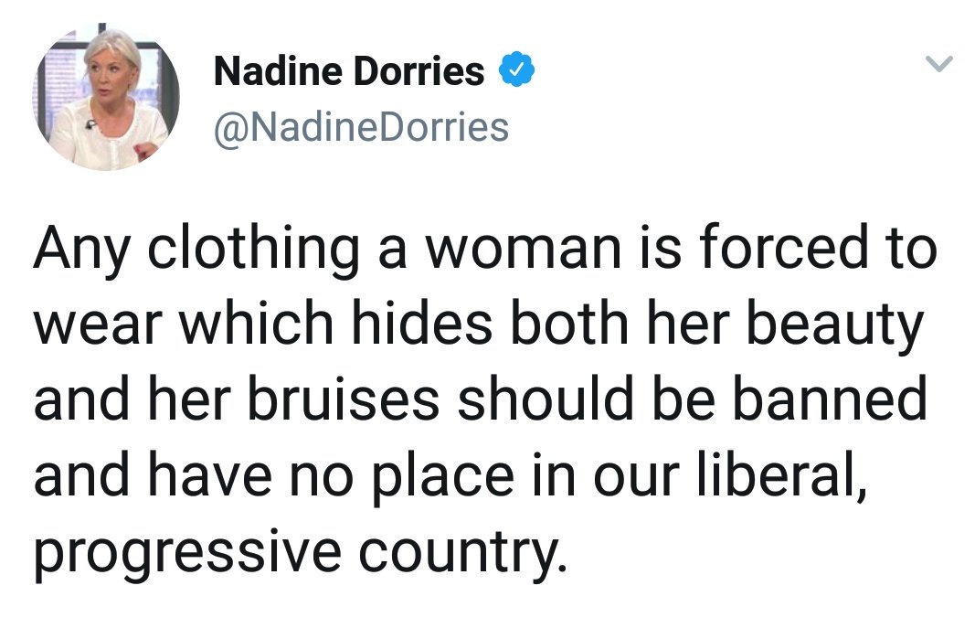 Nadine Dorries also has a history of propagating far right narratives See greater comment in this thread  https://twitter.com/miqdaad/status/1041586768246657024?s=19