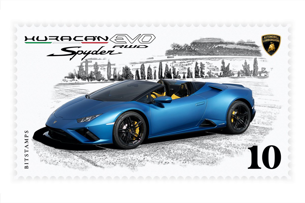 Assieme a #Bitstamps abbiamo creato i francobolli digitali dedicati alle nostre Super Sports Car: quello della nostra nuova #HuracanEVORWDSpyder è già disponibile. Scopri di più: lam.bo/EVORWD_Spyder_…  

#Lamborghini