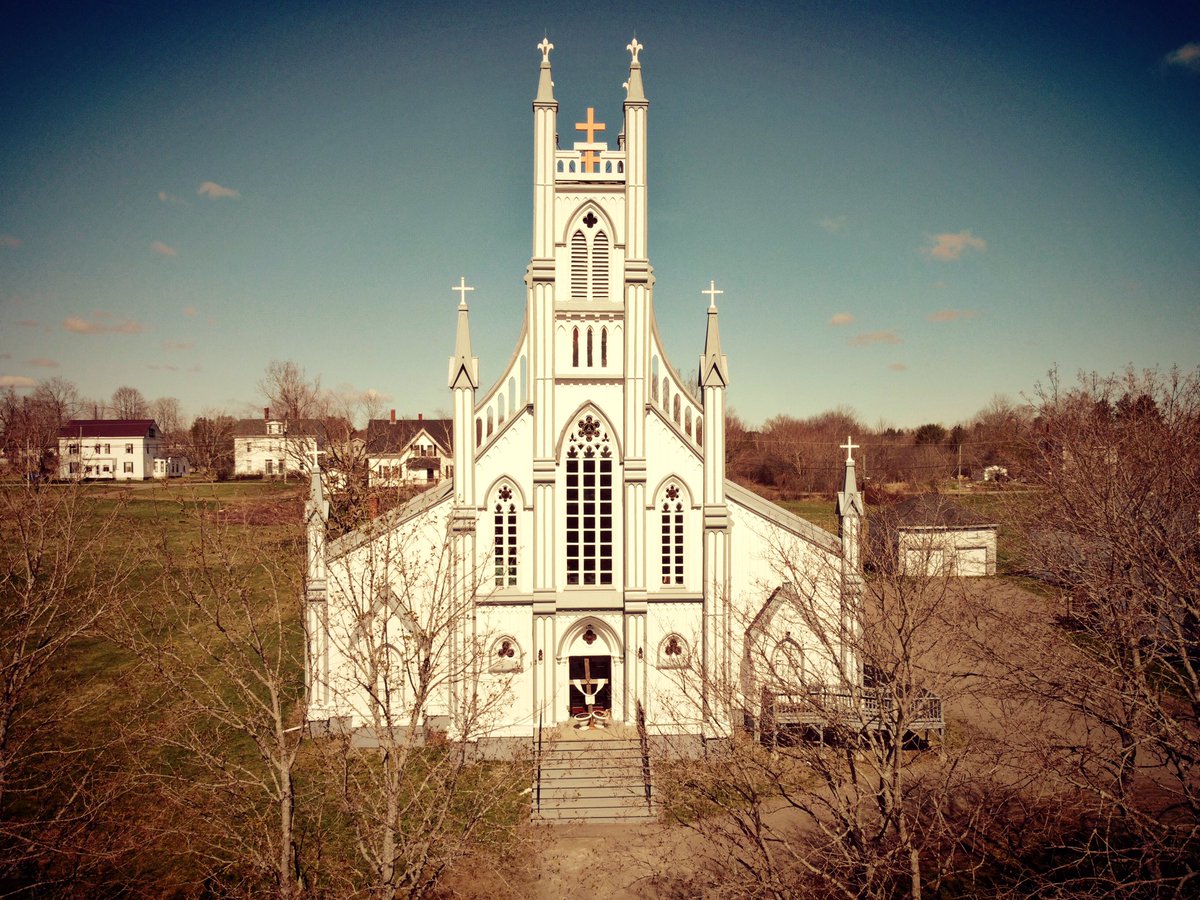 coyne1848's tweet photo. St. Stephen Roman Catholic Church c.1863 #ststephennb #newbrunswickcanada #milltownnb #newbrunswickcanada #church #dronephotography #drone #djimavicmini #aerialphotography #overheadshot #uav #quadcopter #landscape #uav #landscapephotography #dji https://t.co/O27u4x3kf8