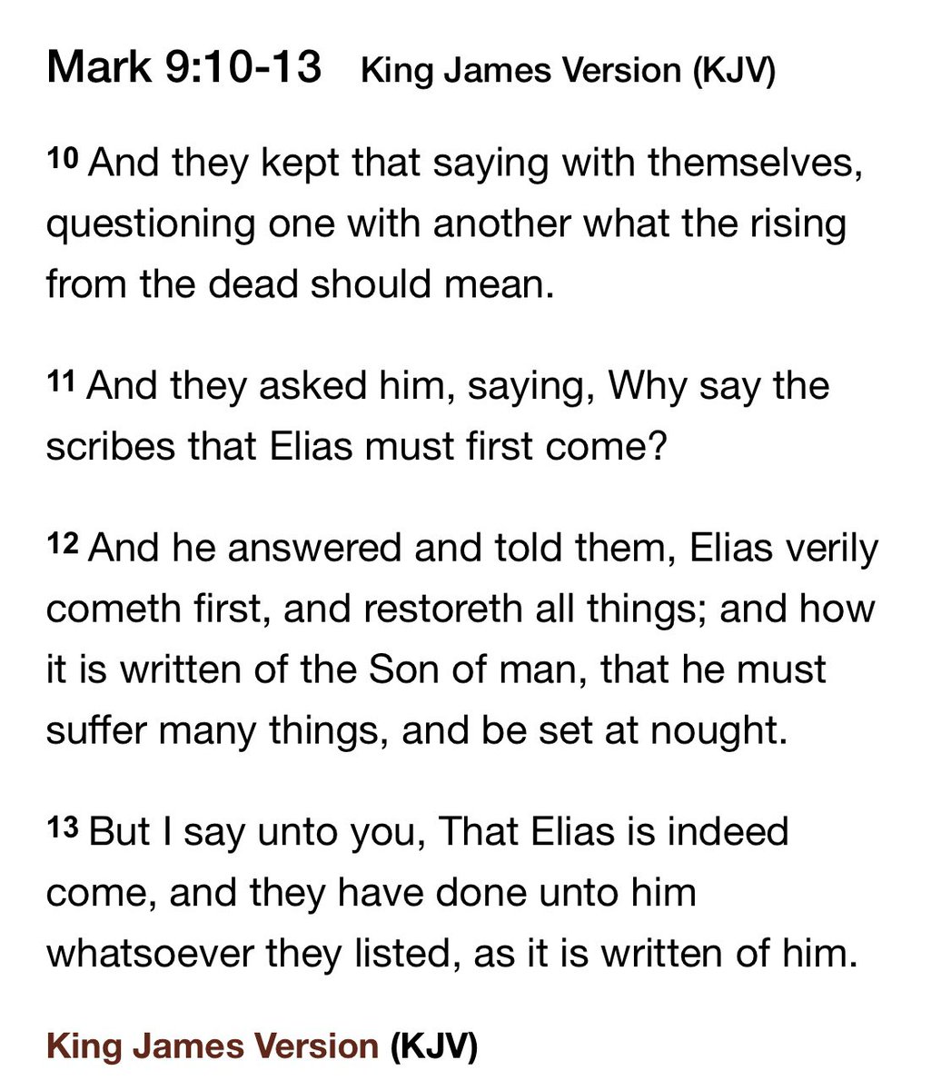 Jesus explained to them that the second coming of Elijah was NOT meant to be literal, rather metaphorical. He explained that John the Baptist was the second coming of Elijah, but they persisted and fell into disbelief.