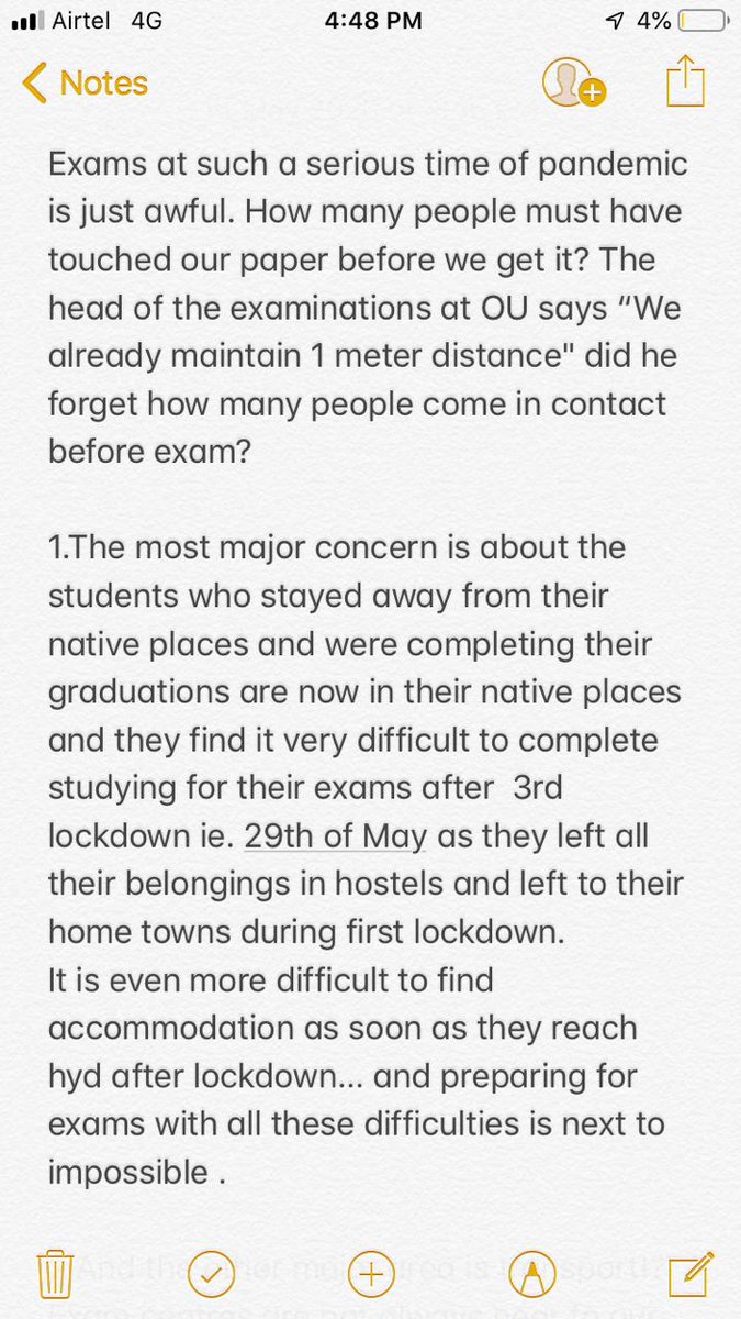 Varshitha_gupta's tweet photo. Strident decision by the university fabricates tension in students mind. In this tempestuous situation exam trepidation is to be appended.
@KTRTRS @SabithaindraTRS @OsmaniaOfficial https://t.co/4sRmKSPGhK