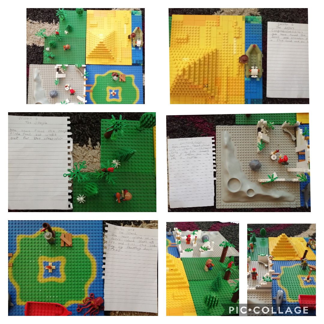 Kelly10201697's tweet photo. @Temple_Sutton for this week's projects, Charlie has made a lego jumanji game for us to play with character descriptions &amp; area instructions. Abbie has created an exercise routine for us to do!
#LIHTlearningchallenge https://t.co/YXsa8uc4nL