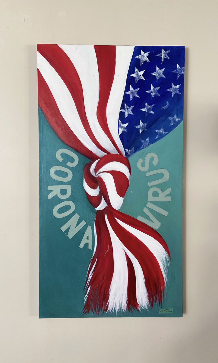 dee_silkyy's tweet photo. twitter do your thing! 

Mrs. Wandel, 96 of Roslyn painted this with the energy that she could gather. She felt that this painting needed to be seen. #localnews #heartfelt #art #coronavirus #roslyn #longisland #shareyourstory #community @NYGovCuomo @Newsday @News12LI https://t.co/CPDyZAVYpl
