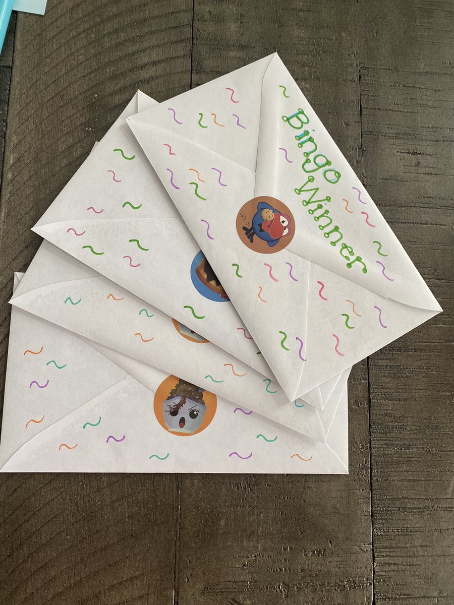 Sending out Bingo prizes to my awesome third graders that won in our multiplication Bingo lunch bunch yesterday. #missthem #sel20