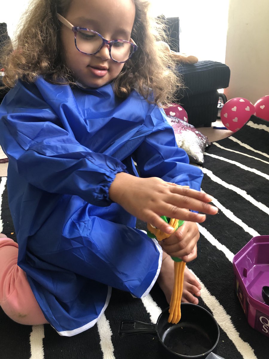 HelenElhag's tweet photo. @HillsideNur Yasmeen’s play dough noodles from last week https://t.co/hjX2WfLedB