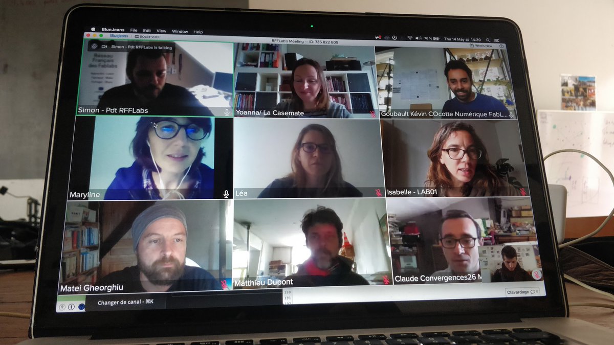 Début de la réunion @fablab_fr des référents départementaux de la région <a href="/auvergnerhalpes/">Auvergne-Rhône-Alpes</a> ! #RFFLabs #Makers #auvergnerhonealpes #COVID19