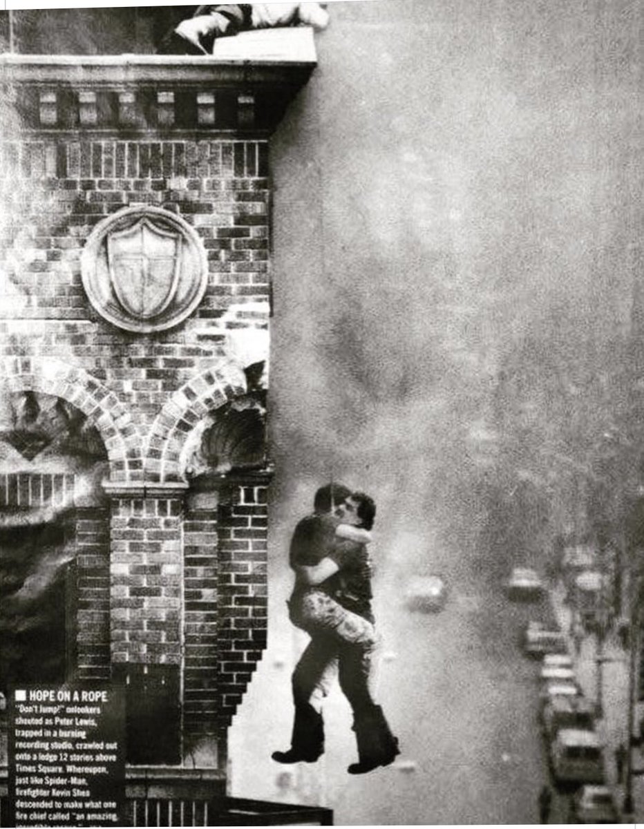 LtRayMack's tweet image. 29 years ago I lowered these to men to safety. Highlight of my career. A group effort by many brave FDNY firefighters.