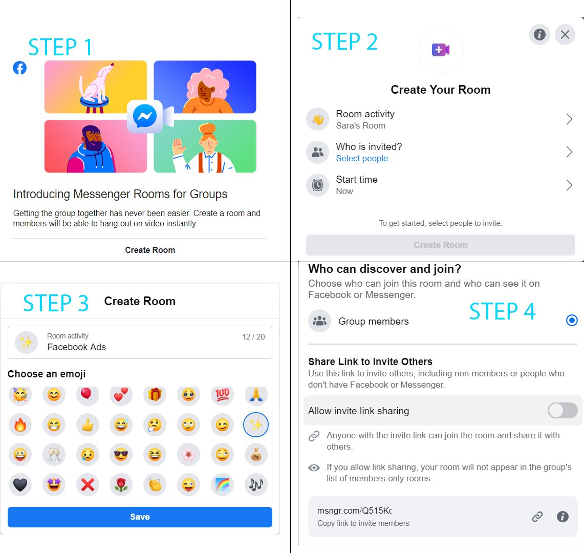 smaofwv's tweet photo. Facebook MESSENGER ROOMS for Groups are here!  #ICYMI - participants do not need to have a Facebook account to participate. 
#socialmedia #messengerrooms #groups #facebookgroups #facebook https://t.co/XzZEuVBXId