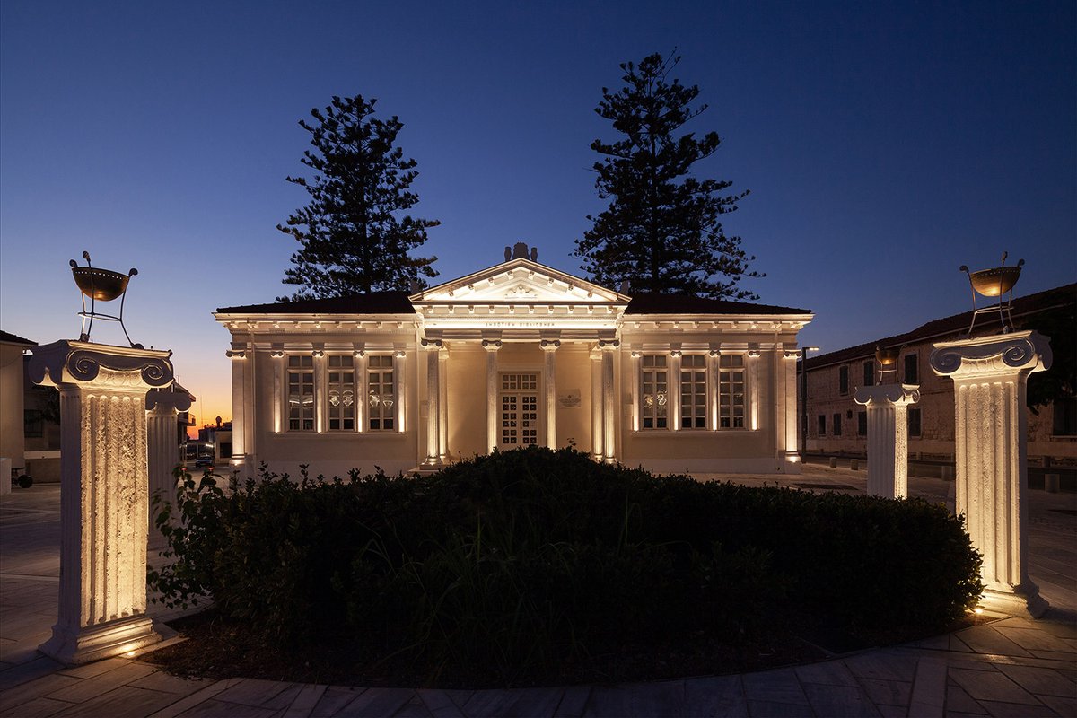 iGuzzini's tweet photo. Pafos, home of the legendary goddess of beauty Aphrodite, lit by LDPI Lighting. An incredible scheme which enhances the architectural details through the use of lines of light and the alternation of light+shadow games giving them a unique interpretation > https://t.co/wmKdpvX9Eg https://t.co/x4rp9VJN2Q