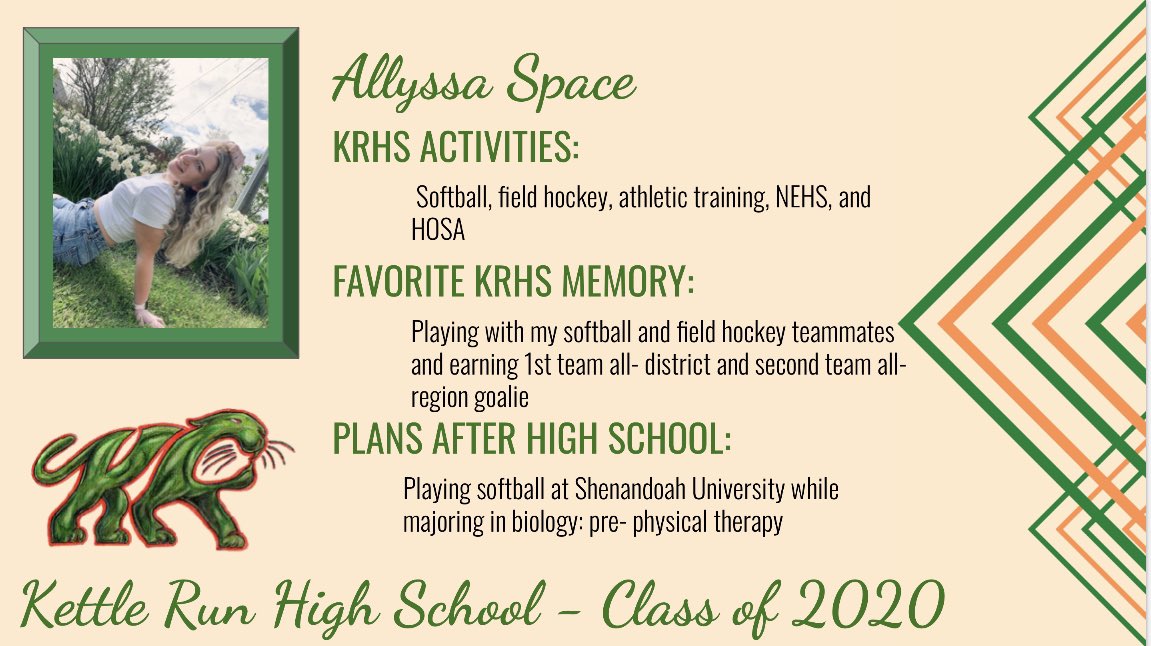KettleRunSCA's tweet photo. 🎓Allyssa Space🎓 #krhsseniors #krhsseniorspotlight https://t.co/RefJ3uq86g