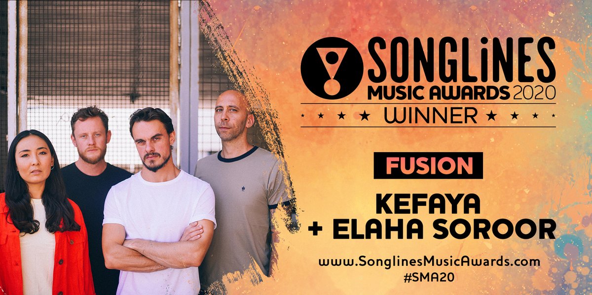 Songlines is delighted to announce that <a href="/KefayaMusic/">Kefaya كفا​​ية</a> <a href="/Elahasoroor/">Elaha Soroor</a> are winners of the FUSION category in the Songlines Music Awards 2020 for their album Songs of Our Mothers on Bella Union. Discover all the winners + listen to the official playlist 👉SonglinesMusicAwards.com #SMA20