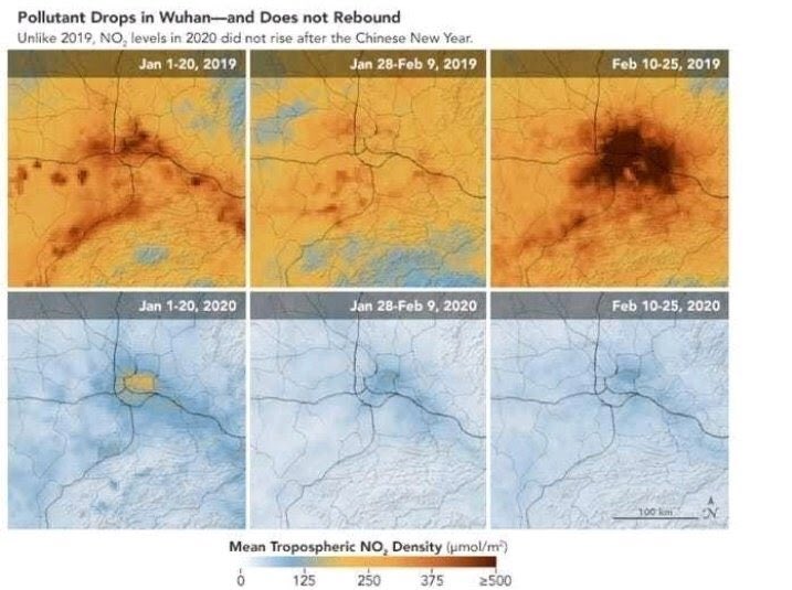 itsMohammedAO's tweet photo. Will we (want to) see an end to Rush Hour? 

We saw these images before and they are quite telling; air quality improved by the simple act of not driving. Essentially it took a global #consensus for a lockdown to protect people’s health, to inadvertently achieve this. https://t.co/eUaEGgZnLP
