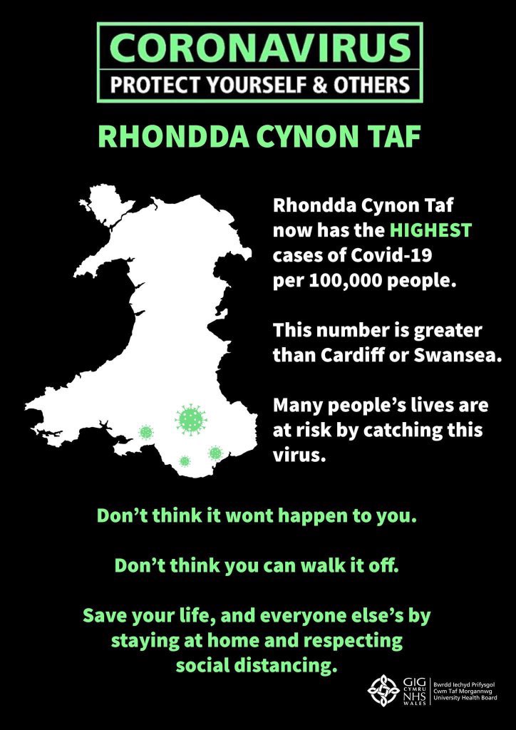 AndrewMorganRCT's tweet photo. A clear message here for the @RCTCouncil area from @PublicHealthW &amp; @CwmTafMorgannwg  👇🏻 https://t.co/6oC9VFysze