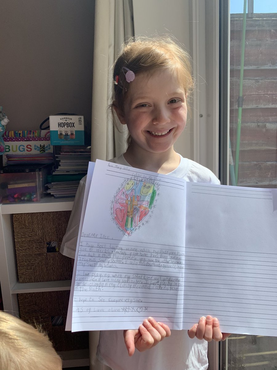 robert_heritage's tweet photo. This morning Olivia wrote a letter to Mr Ince. What is with these smelly stickers @CHPSYR1 ? The kids love them 😂@corbs85 https://t.co/tnDryMYD83