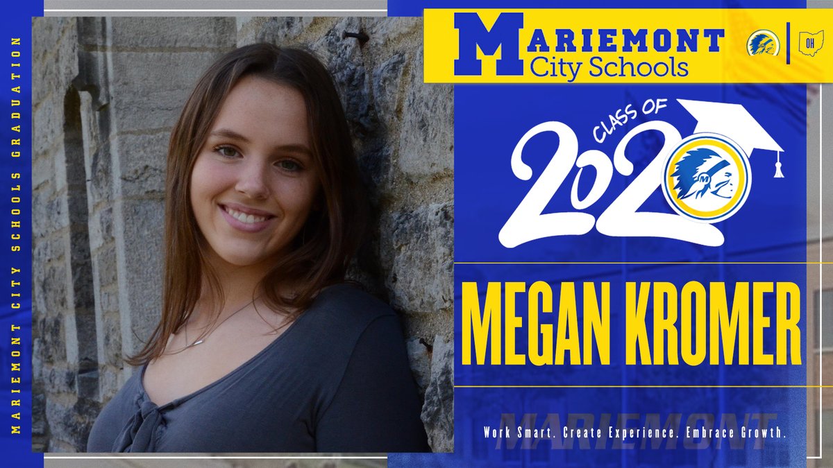 MariemontSchool's tweet photo. The Mariemont City School District is proud to honor Mariemont High School Class of 2020 graduate Megan Kromer! https://t.co/HzYp9op53U