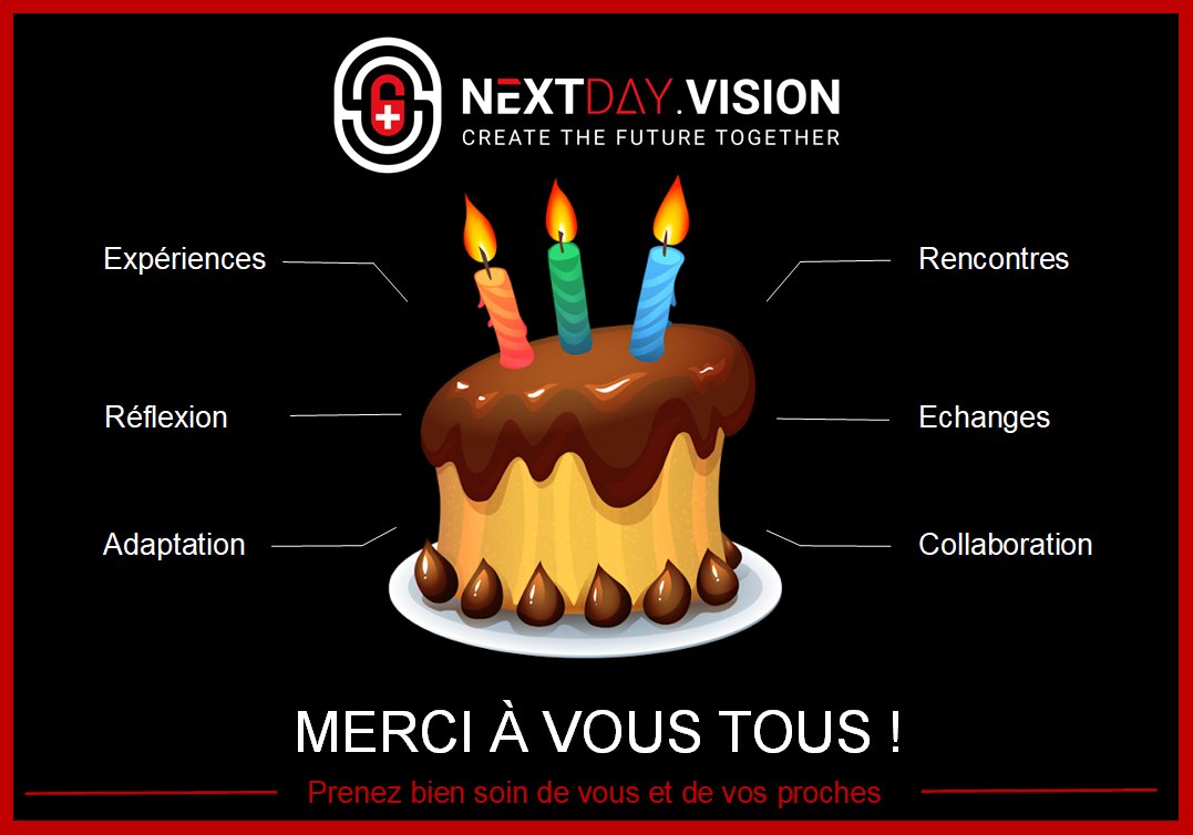 nextday_vision's tweet photo. 🎁 Notre plus beau cadeau, c’est VOUS !
🕯 L’anniversaire d’une entreprise revêt toujours le charme du premier... l’expérience en plus !
❤️ Si l’amour dure 3 ans comme l’écrit Beigbeder, https://t.co/aEwZMLBntq SA prévoit de durer bien plus longtemps !
🙏 MERCI à vous tous ! https://t.co/VoVXNw1BXP